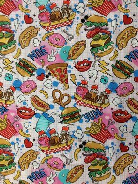Moda Snack Shack Cotton 1 Yard 44" Wide Crystal Manning Hungry Like The Wolf